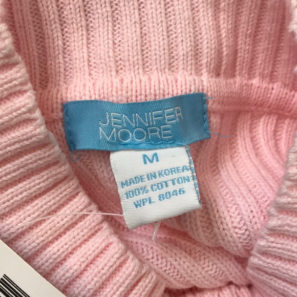 *NWT* JENNIFER MOORE Pastel Pink Blush Knit Turtleneck Sweater - Picture 5 of 6